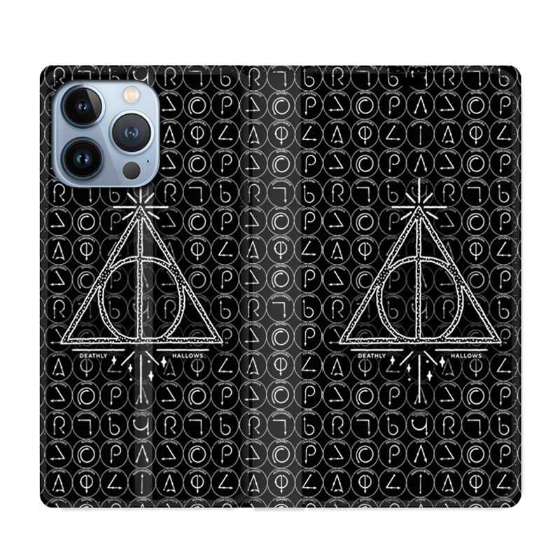 Housse Cuir Portefeuille Pour Iphone 13 Pro WB License Harry Potter Triangle noir