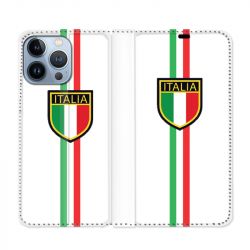 Housse Cuir Portefeuille Pour Iphone 13 Pro Italie 3 Blanc