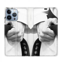 Housse Cuir Portefeuille Pour Iphone 13 Pro Judo Kimono