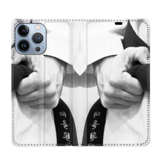 Housse Cuir Portefeuille Pour Iphone 13 Pro Judo Kimono