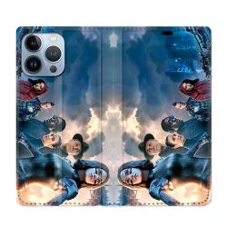 Housse Cuir Portefeuille Pour Iphone 13 Pro Manga Gunnm Affiche