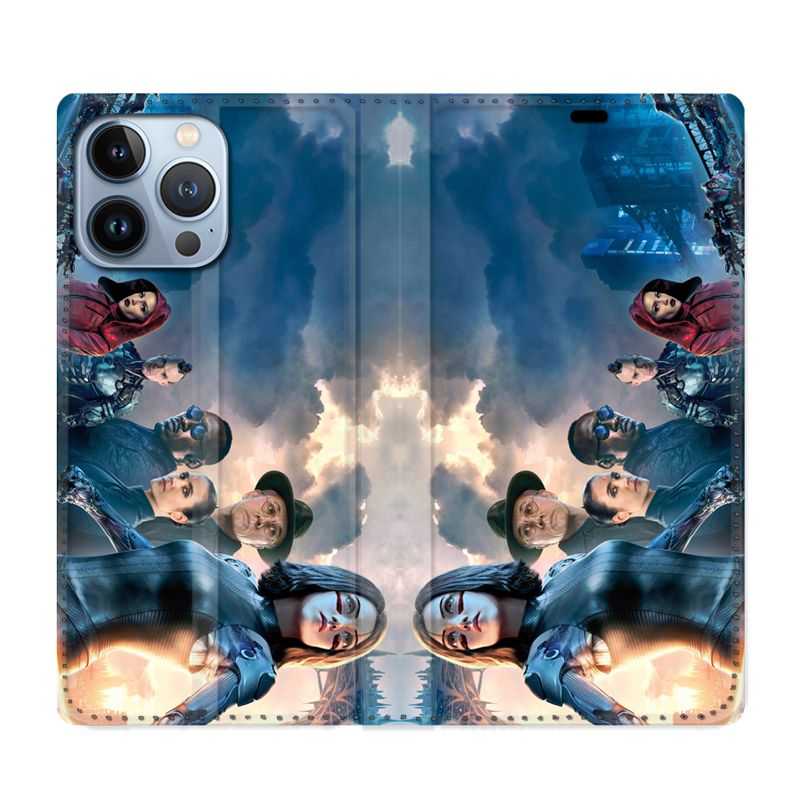 Housse Cuir Portefeuille Pour Iphone 13 Pro Manga Gunnm Affiche