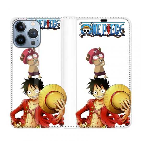 Housse Cuir Portefeuille Pour Iphone 13 Pro Manga One Piece Chopper