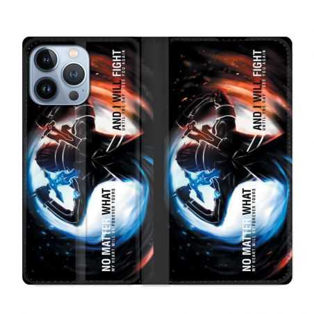 Housse Cuir Portefeuille Pour Iphone 13 Pro Manga SAO sword Art Online Fight
