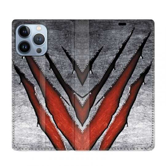 Housse Cuir Portefeuille Pour Iphone 13 Pro Texture Beton