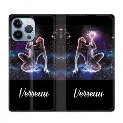 Housse Cuir Portefeuille Pour Iphone 13 Pro Signe Zodiaque 2 Verseau