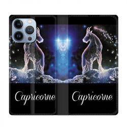 Housse Cuir Portefeuille Pour Iphone 13 Pro Signe Zodiaque 2 Capricorne