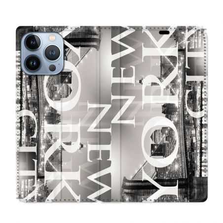 Housse Cuir Portefeuille Pour Iphone 13 Pro Max Amerique USA New York