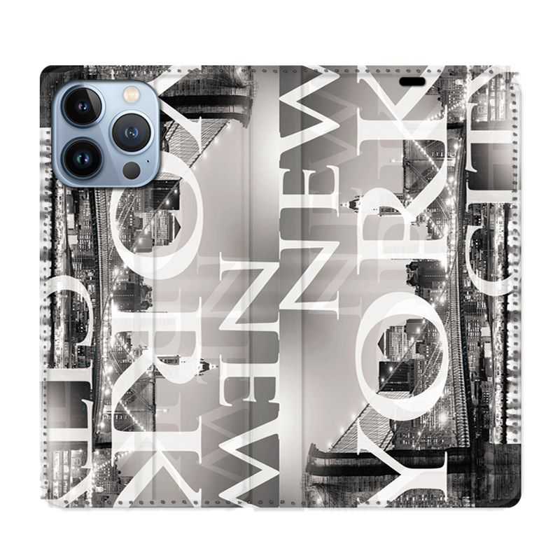 Housse Cuir Portefeuille Pour Iphone 13 Pro Max Amerique USA New York