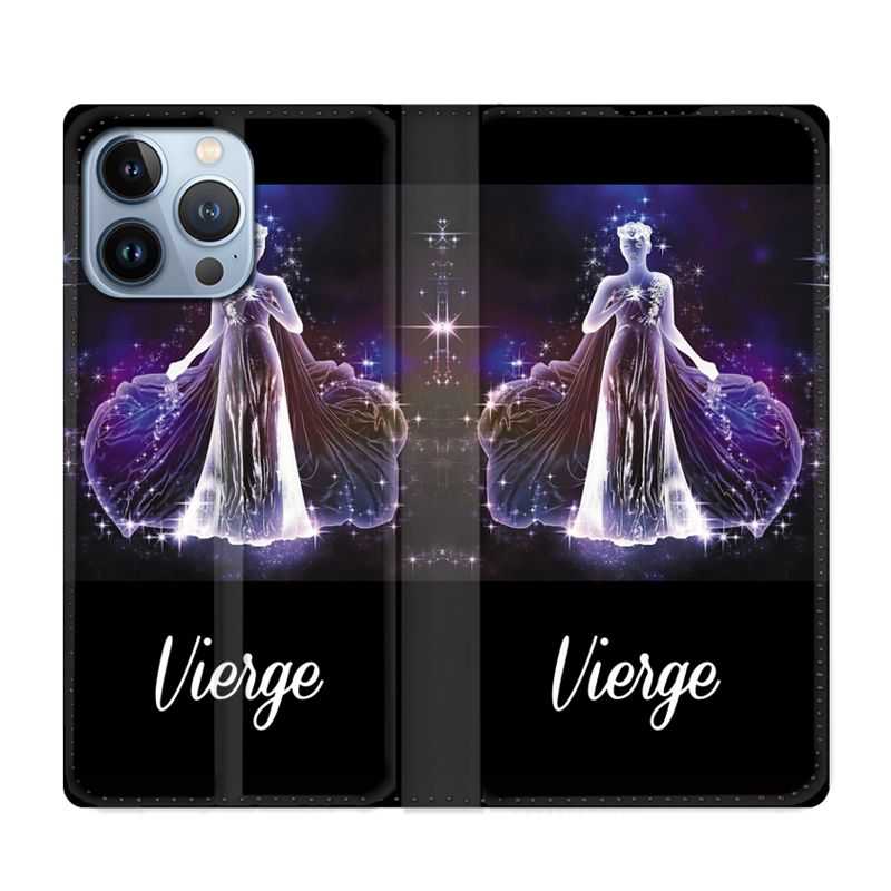 Housse Cuir Portefeuille Pour Iphone 13 Pro Max Signe Zodiaque 2 Vierge