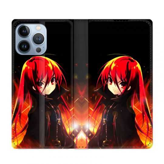 Housse Cuir Portefeuille Pour Iphone 13 Pro Max Manga Shana