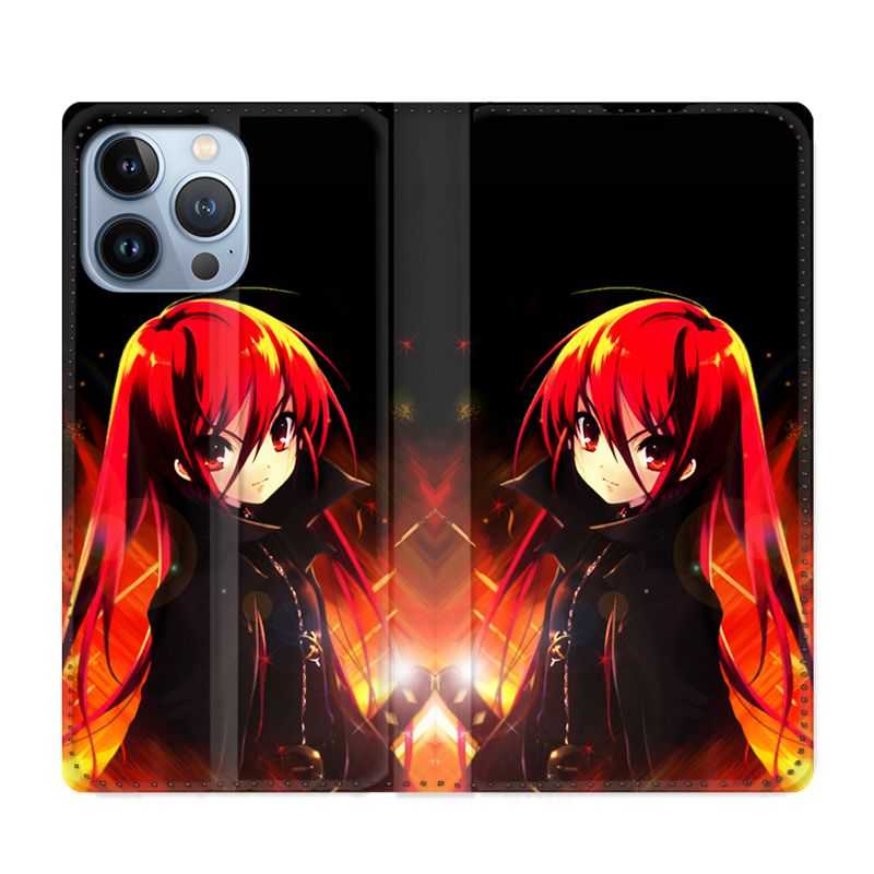 Housse Cuir Portefeuille Pour Iphone 13 Pro Max Manga Shana