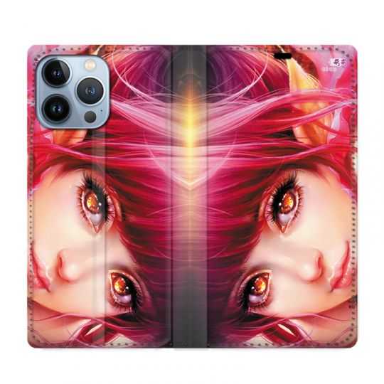 Housse Cuir Portefeuille Pour Iphone 13 Pro Max Manga Elfe