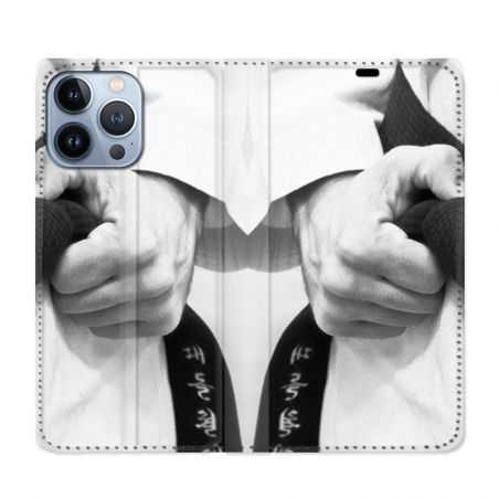 Housse Cuir Portefeuille Pour Iphone 13 Pro Max Judo Kimono