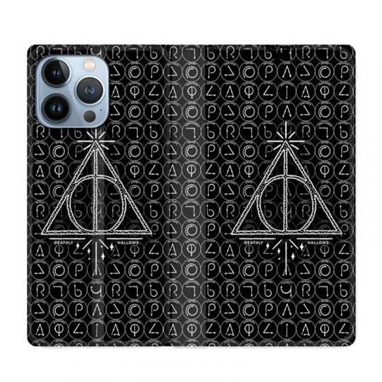 Housse Cuir Portefeuille Pour Iphone 13 Pro Max WB License Harry Potter Triangle noir