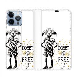 Housse Cuir Portefeuille Pour Iphone 13 Pro Max WB License Harry Potter Dobby Free B