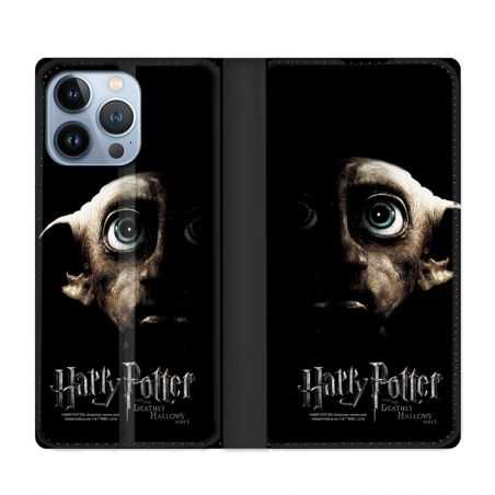 Housse Cuir Portefeuille Pour Iphone 13 Pro Max WB License Harry Potter Hollows Dobby