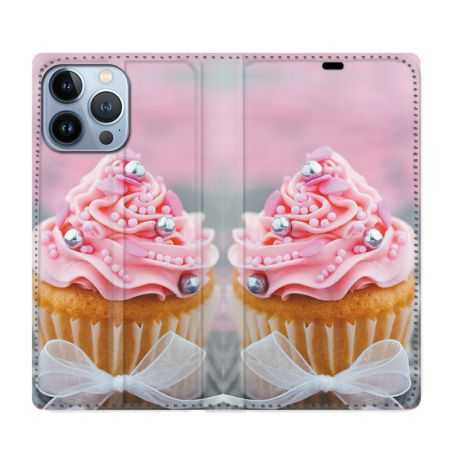 Housse Cuir Portefeuille Pour Iphone 13 Pro Max Cupcake