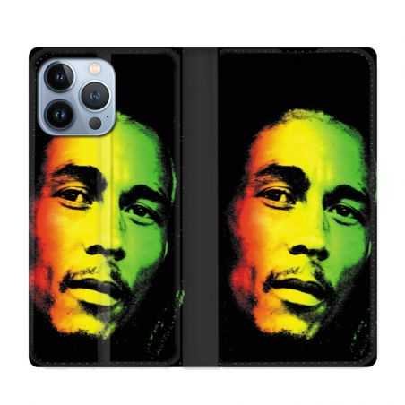 Housse Cuir Portefeuille Pour Iphone 13 Pro Max Bob Marley 2