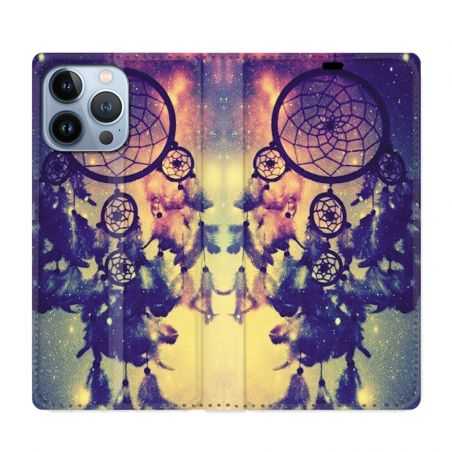 Housse Cuir Portefeuille Pour Iphone 13 Pro Max Attrape Reve Colore