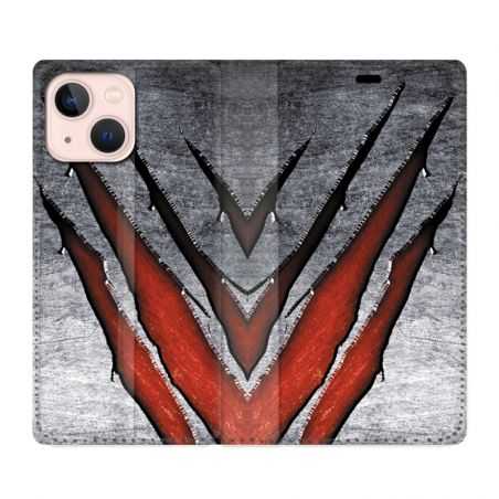 Housse Cuir Portefeuille Pour Iphone 13 Mini Texture Beton