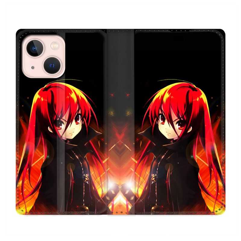Housse Cuir Portefeuille Pour Iphone 13 Mini Manga Shana