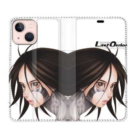 Housse Cuir Portefeuille Pour Iphone 13 Mini Manga Gunnm Gally