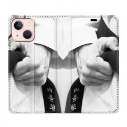 Housse Cuir Portefeuille Pour Iphone 13 Mini Judo Kimono