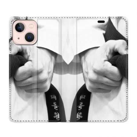 Housse Cuir Portefeuille Pour Iphone 13 Mini Judo Kimono