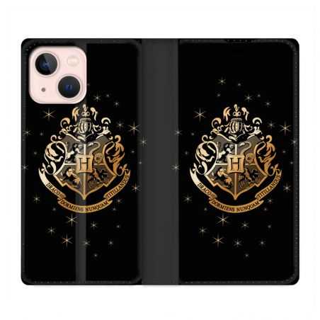 Housse Cuir Portefeuille Pour Iphone 13 Mini WB License Harry Potter Poudlard