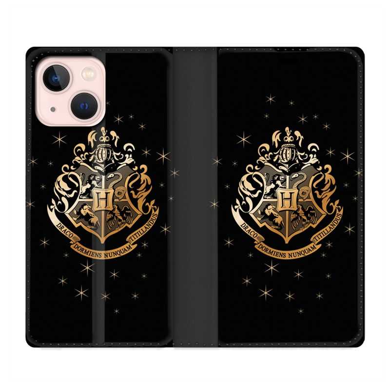 Housse Cuir Portefeuille Pour Iphone 13 Mini WB License Harry Potter Poudlard