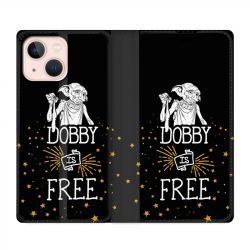Housse Cuir Portefeuille Pour Iphone 13 Mini WB License Harry Potter Dobby Free N