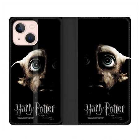 Housse Cuir Portefeuille Pour Iphone 13 Mini WB License Harry Potter Hollows Dobby