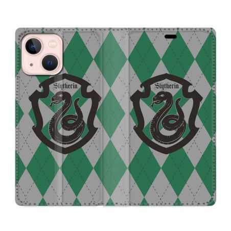 Housse Cuir Portefeuille Pour Iphone 13 Mini WB License Harry Potter Slytherin