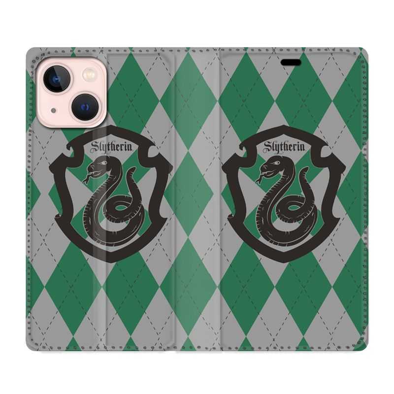 Housse Cuir Portefeuille Pour Iphone 13 Mini WB License Harry Potter Slytherin