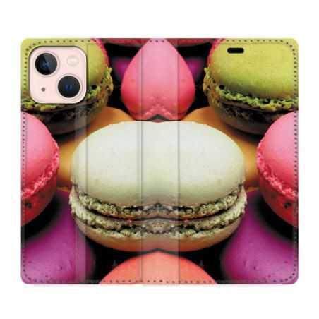 Housse Cuir Portefeuille Pour Iphone 13 Mini Macaron
