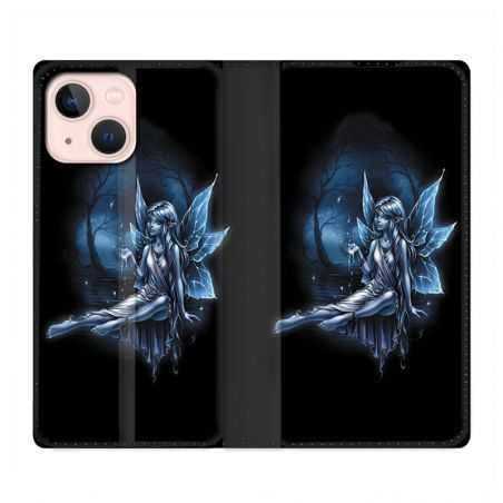 Housse Cuir Portefeuille Pour Iphone 13 Mini Fee Bleu