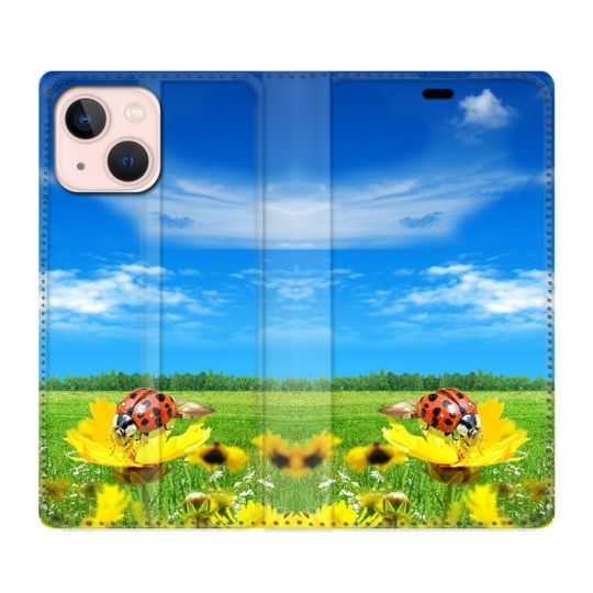 Housse Cuir Portefeuille Pour Iphone 13 Mini Coccinelle
