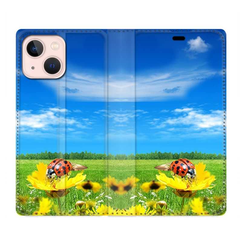 Housse Cuir Portefeuille Pour Iphone 13 Mini Coccinelle
