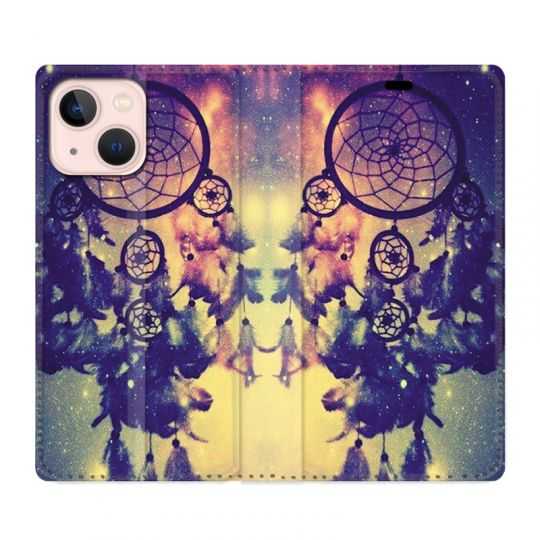 Housse Cuir Portefeuille Pour Iphone 13 Mini Attrape Reve Colore