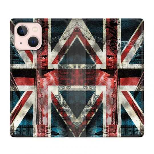 Housse Cuir Portefeuille Pour Iphone 13 Mini Angleterre UK Jean's