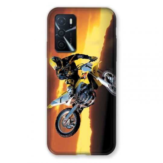 Coque Pour Oppo A16 / A16S Moto Cross Noir