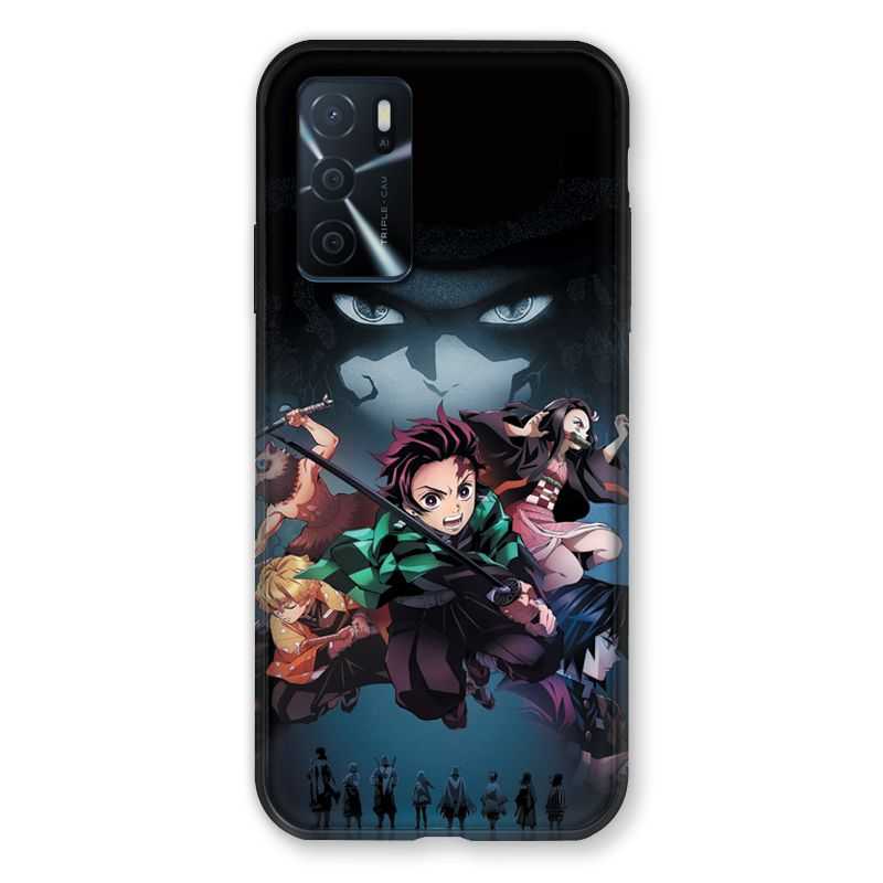 Coque Pour Oppo A16 / A16S Manga Demon Slayer Noir