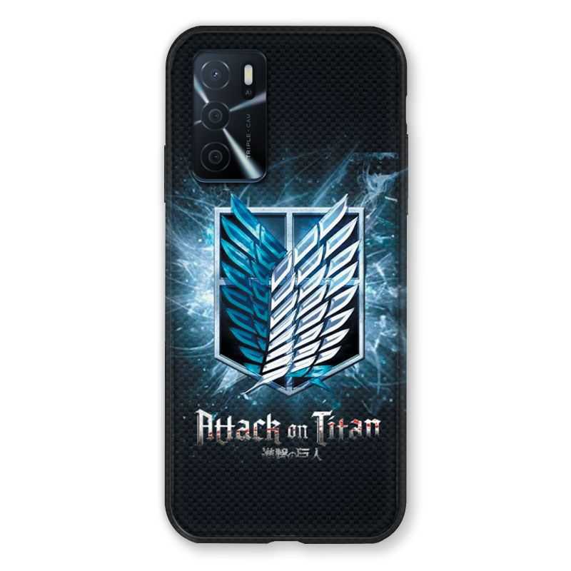 Coque Pour Oppo A16 / A16S Manga Attaque Titans Noir