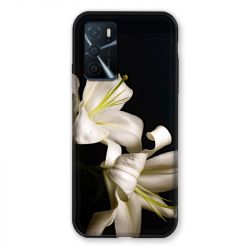 Coque Pour Oppo A16 / A16S Fleur Lys Noir