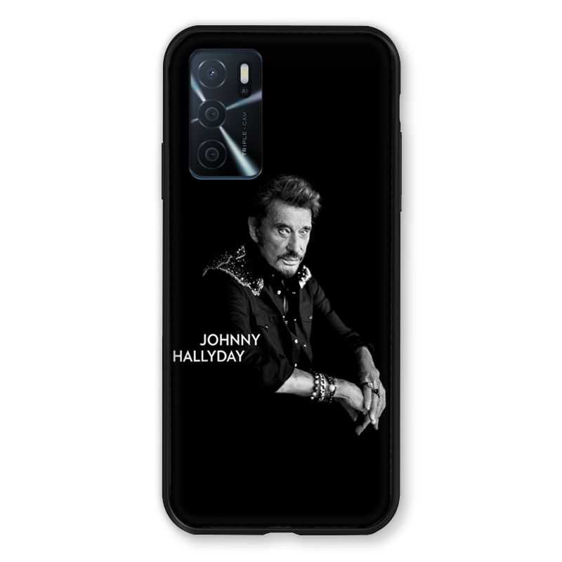 Coque Pour Oppo A16 / A16S Johnny Hallyday Noir