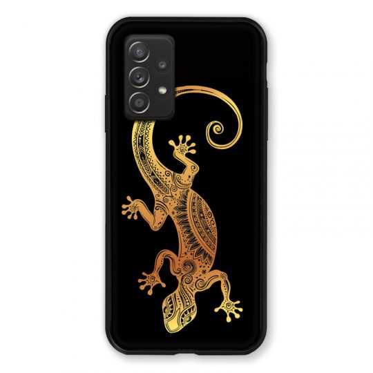 Coque Pour Samsung Galaxy A52S Animaux Maori Lezard Noir
