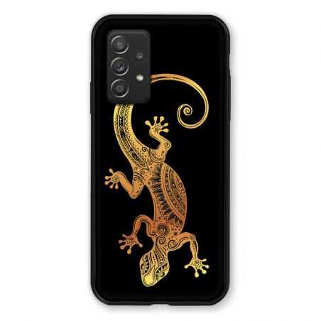 Coque Pour Samsung Galaxy A52S Animaux Maori Lezard Noir