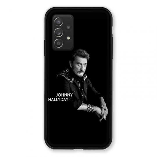 Coque Pour Samsung Galaxy A52S Johnny Hallyday Noir
