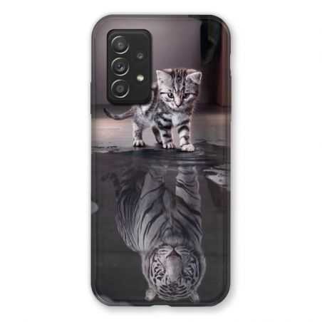 Coque Pour Samsung Galaxy A52S Chat Reflet